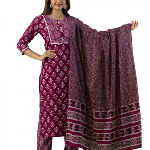 Latest Printed Kurta, TrouserPant & Dupatta Set