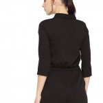 Women Solid Black Playsuit