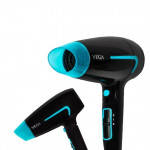 U-Style 1600 Foldable Hair Dryer with Cool Shot Button VHDH-24 - Black & Blue