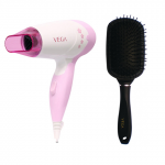 Unisex Insta Glam 1000 Hair Dryer & Premium Collection Paddle Hair Brush