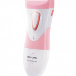 Philips Beauty SatinShave Essential Women's Wet & Dry Electric Shaver for Legs, Cordless, Pink and White, HP6306/50