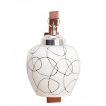 Foziq Brown Printed Wooden Bell Shape Wall Lamp