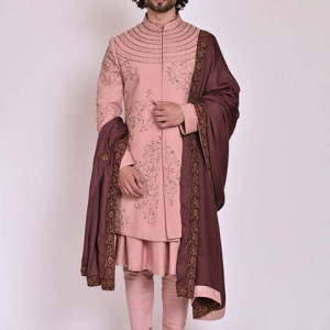 Contemporary Embroidered Sherwani