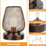 Table Lamp Metal Cage LED